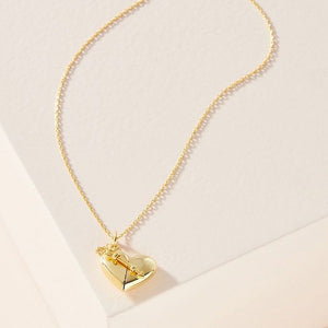 Heart + Arrow Locket - Gold